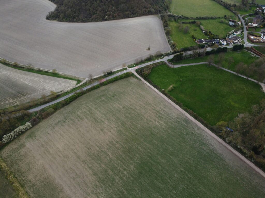 aerial view of land use