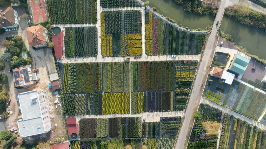 Aerial view land use
